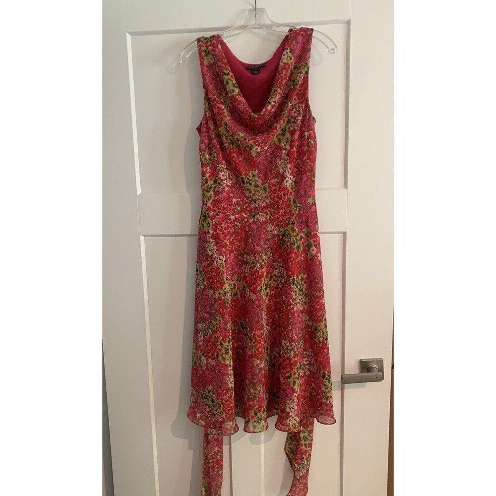 Lauren Ralph Lauren Sleeveless Pink Floral Knee Length Dress. Women’s Size 14